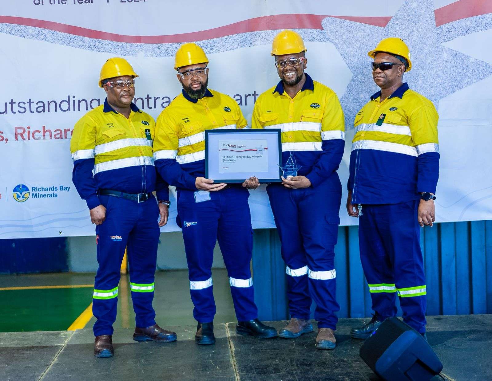 Unitrans walks away with Rio Tinto safety RockStar award for its exemplary contributions to RBM