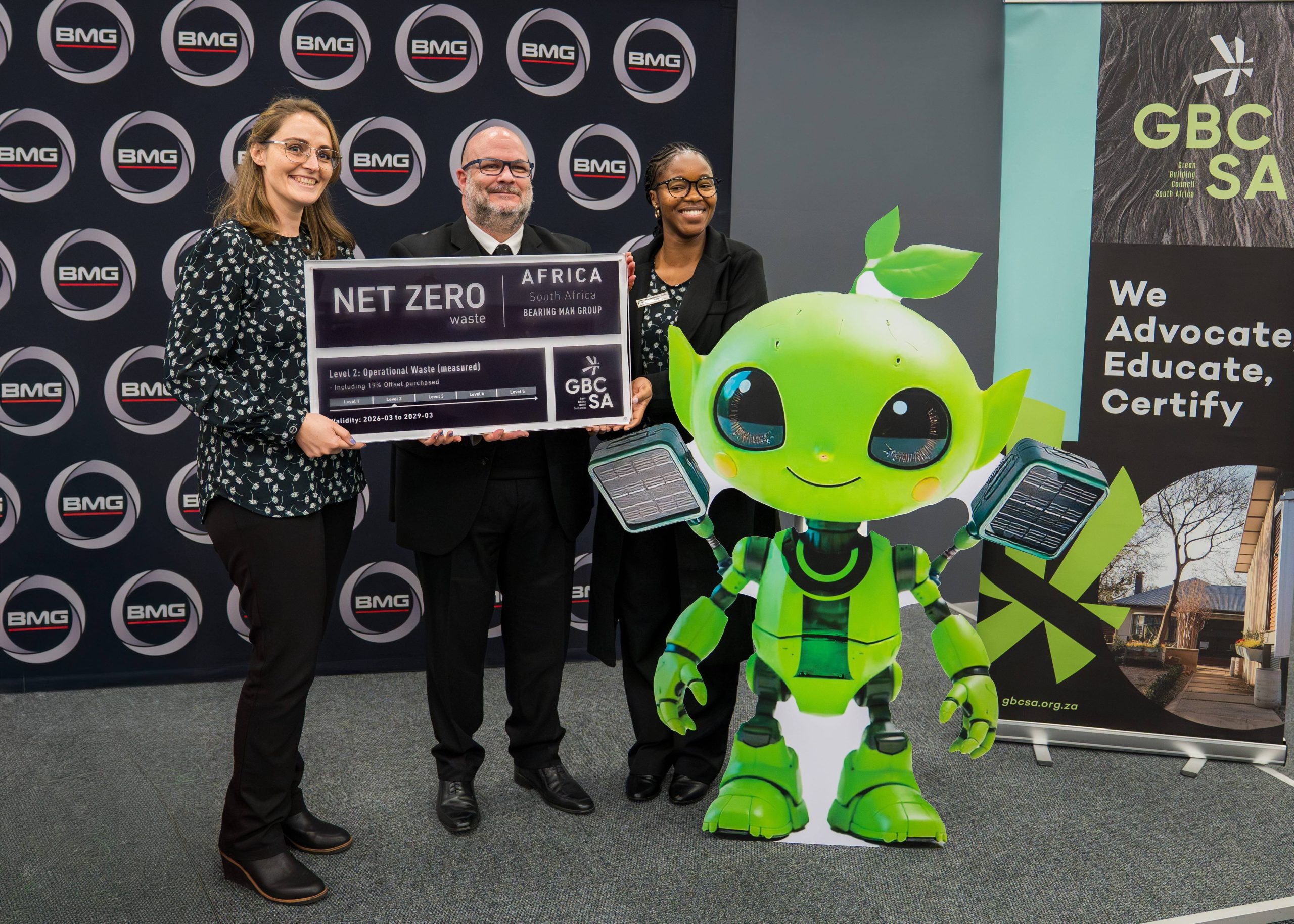 BMG Achieves GBCSA Net Zero Waste Level 2 Certification Through Practical Sustainability leadership
