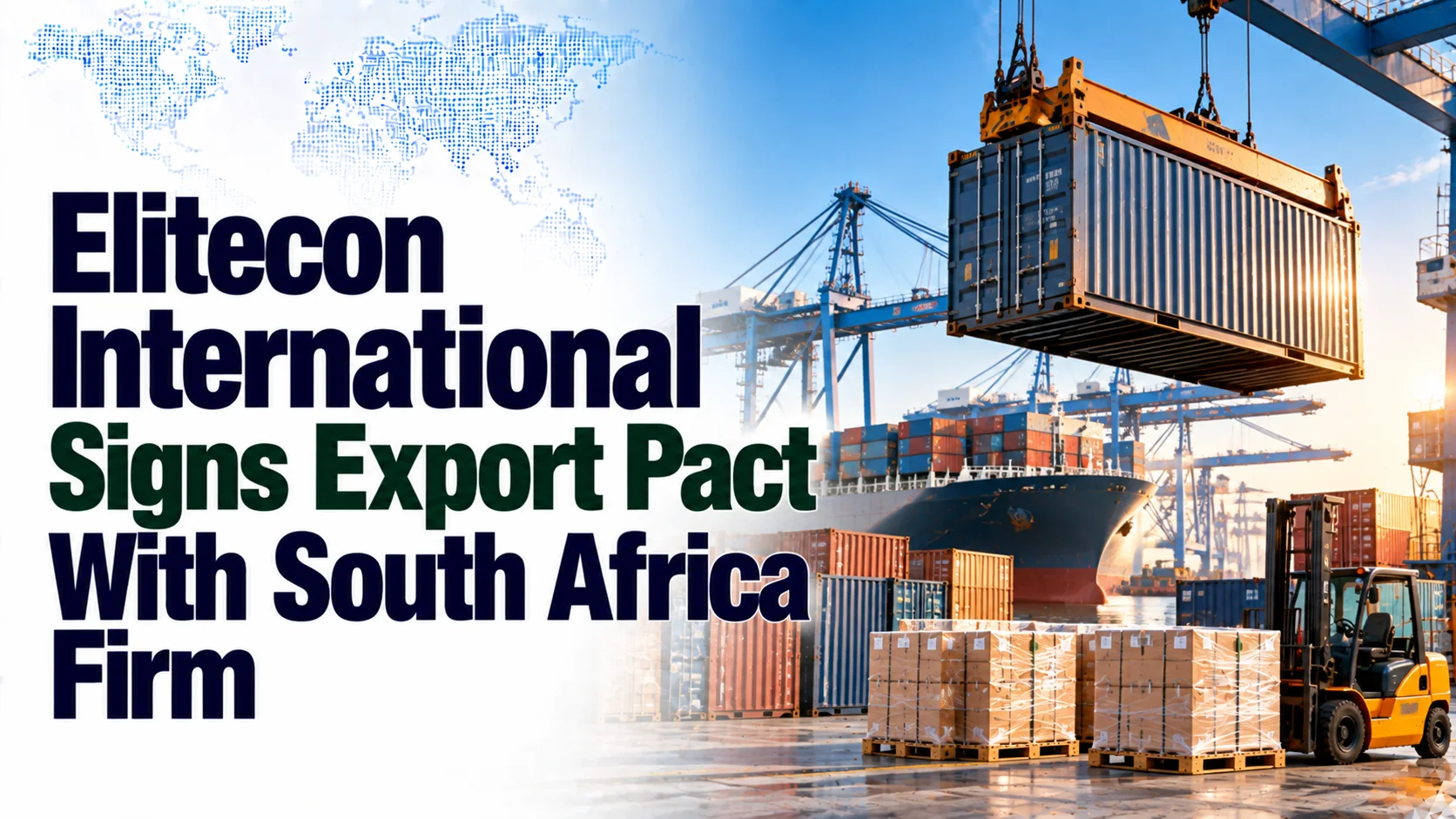 Elitecon International Signs Potential $60 Million Export Framework With South African Firm